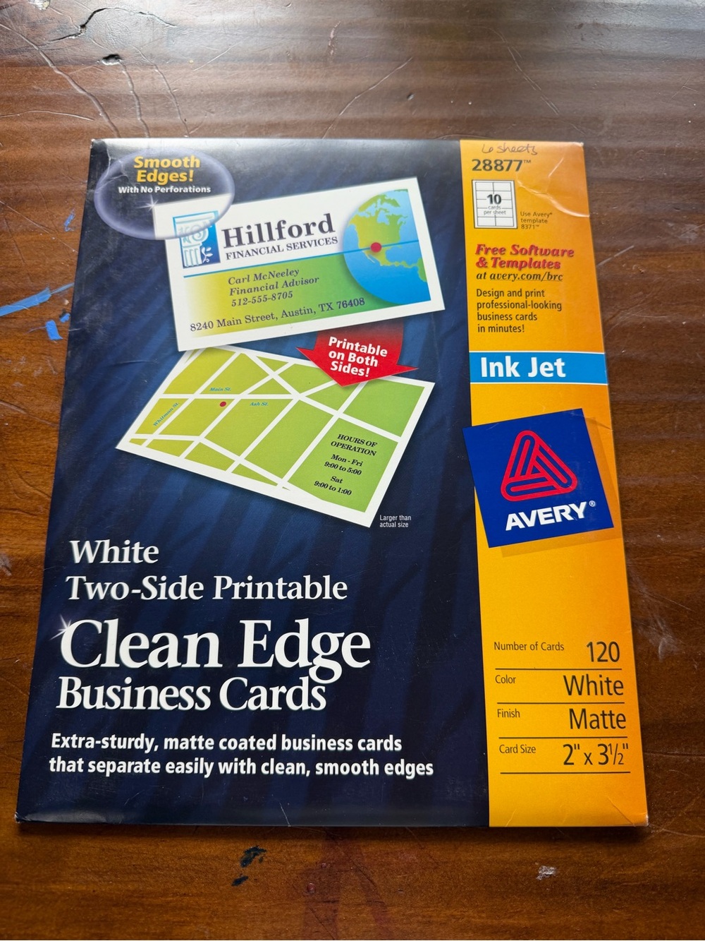 Avery 28877 Two-Sided Printable Clean Edge Business Cards for Inkjet – 60 Cards